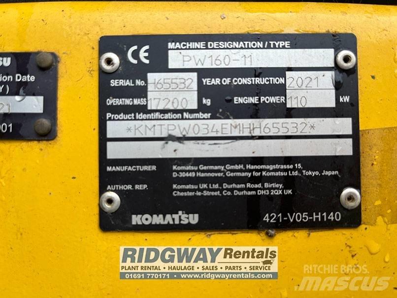 Komatsu PW 160 Gumikerekes kotrók