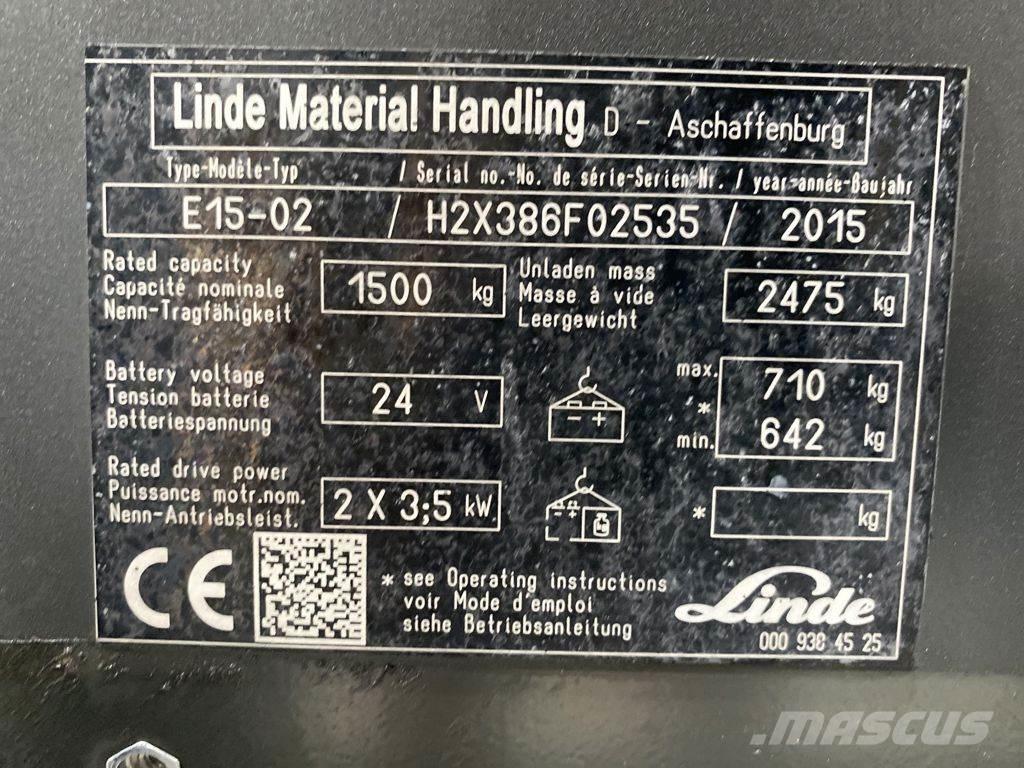 Linde E15-02 Elektromos targoncák