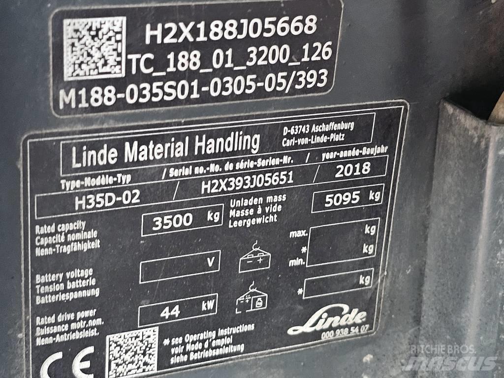 Linde H35D-02 Dízel targoncák