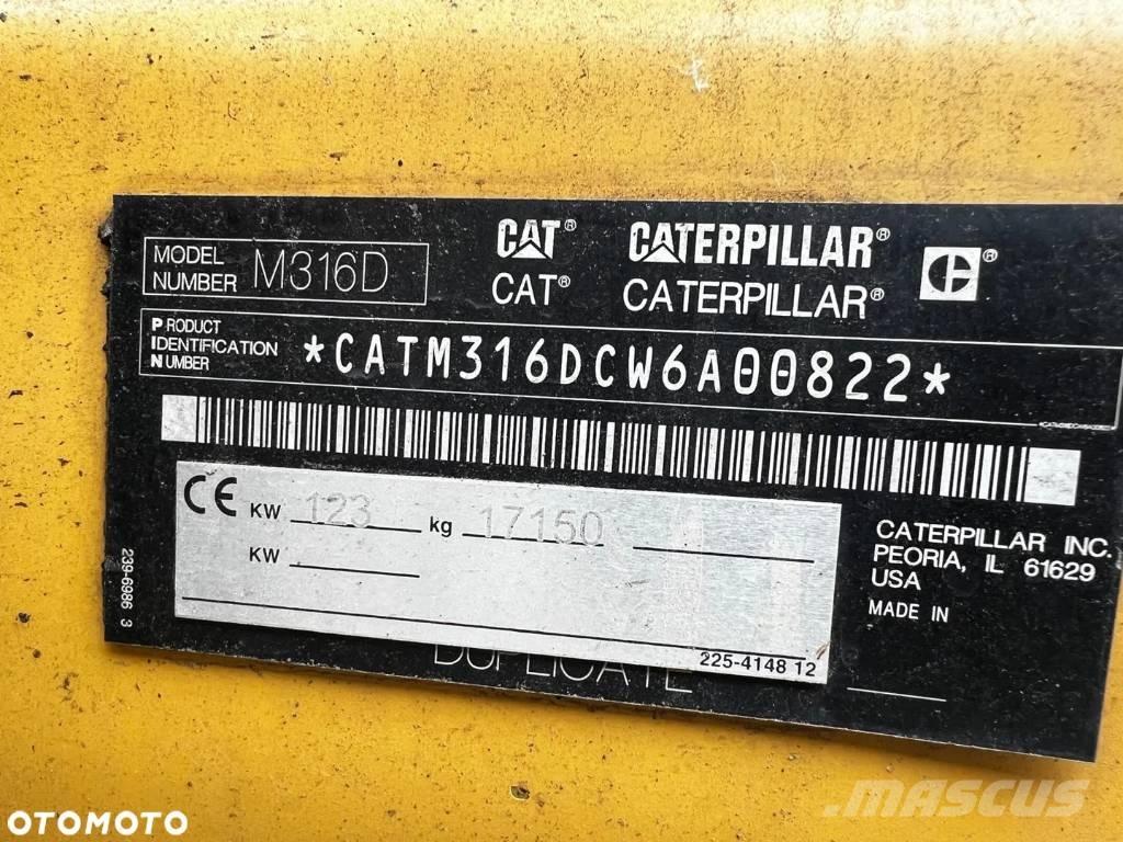 CAT M 316 D Gumikerekes kotrók