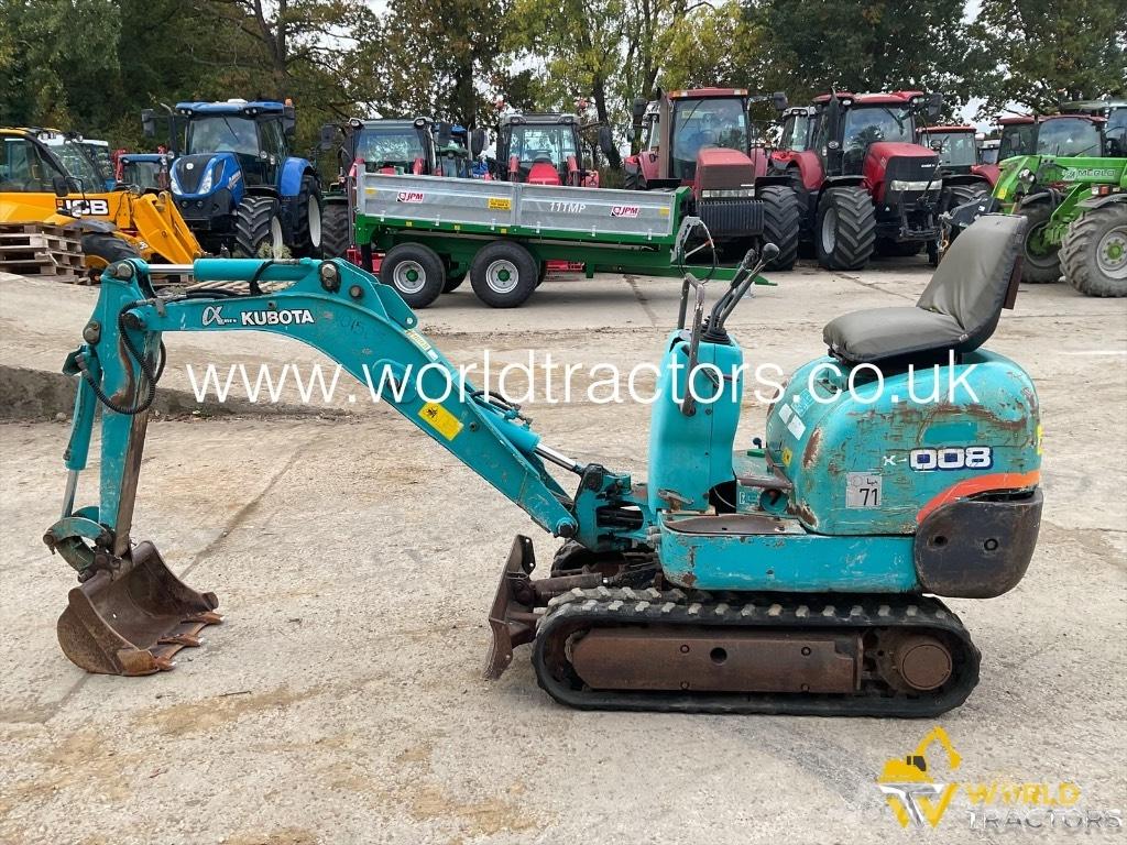 Kubota K 008 Mini kotrók < 7t