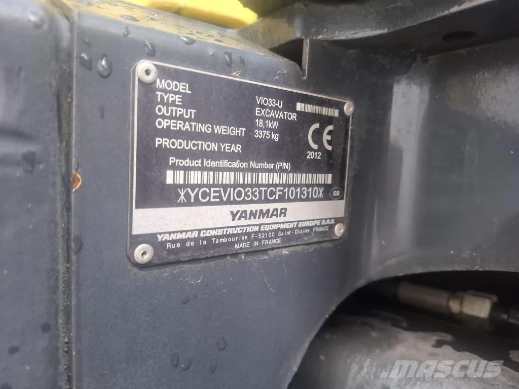 Yanmar Vio 33 U Mini kotrók < 7t