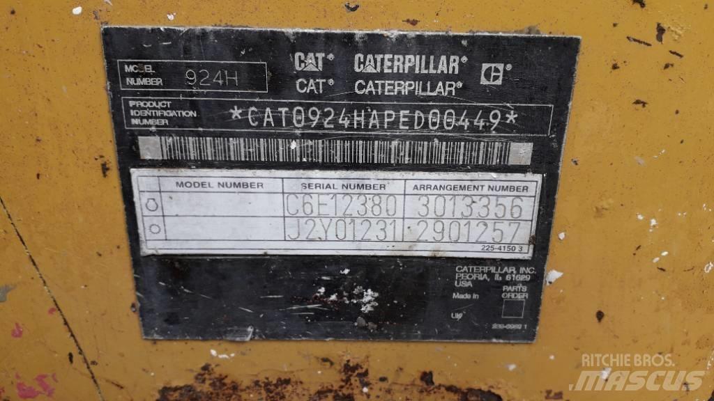 CAT 924 H Gumikerekes homlokrakodók