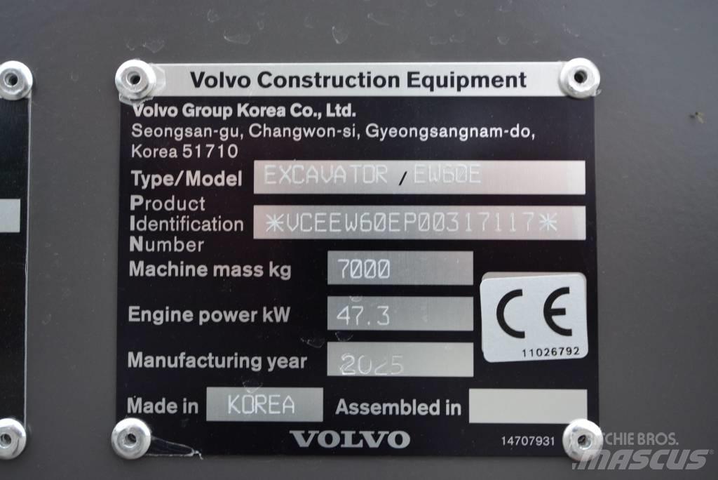 Volvo EW 60 E Mini kotrók < 7t