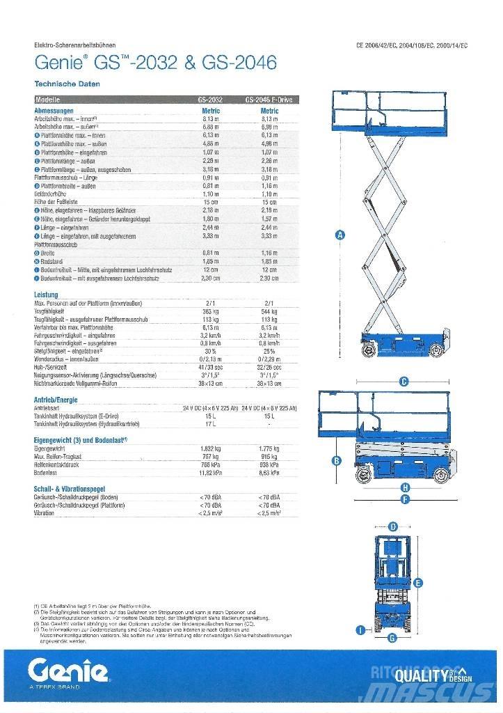 Genie GS 2032 Ollós emelők