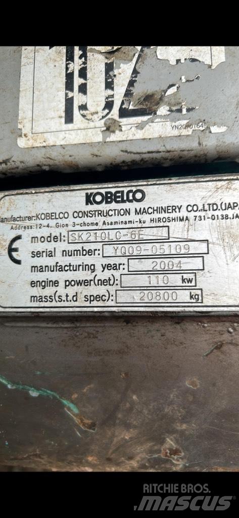 Kobelco SK210 lc Lánctalpas kotrók