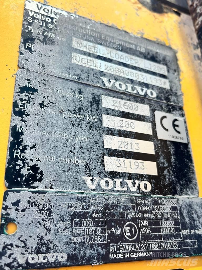 Volvo L 120 G Gumikerekes homlokrakodók