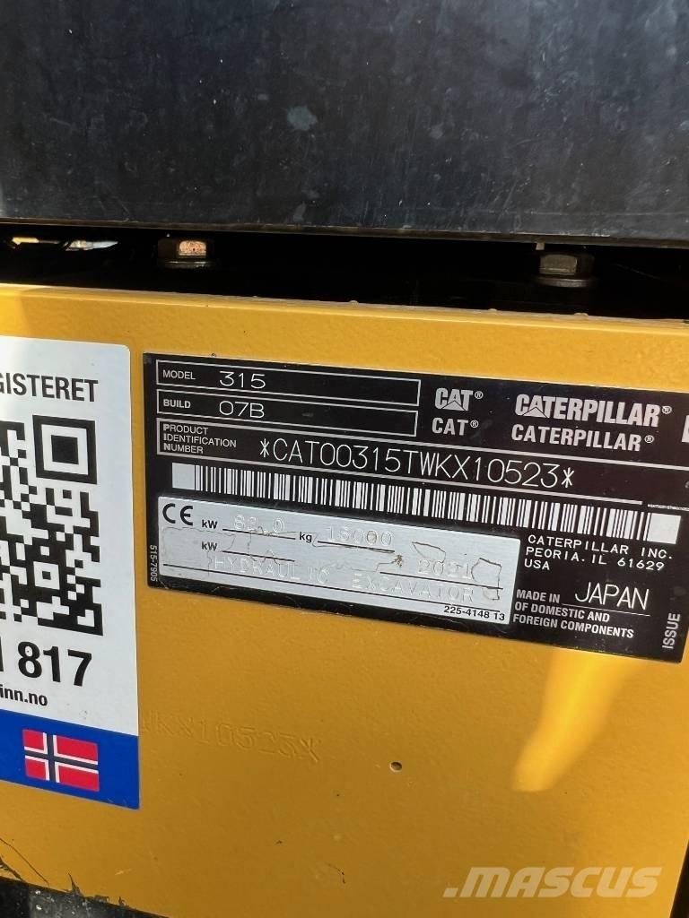 CAT 315 Lánctalpas kotrók