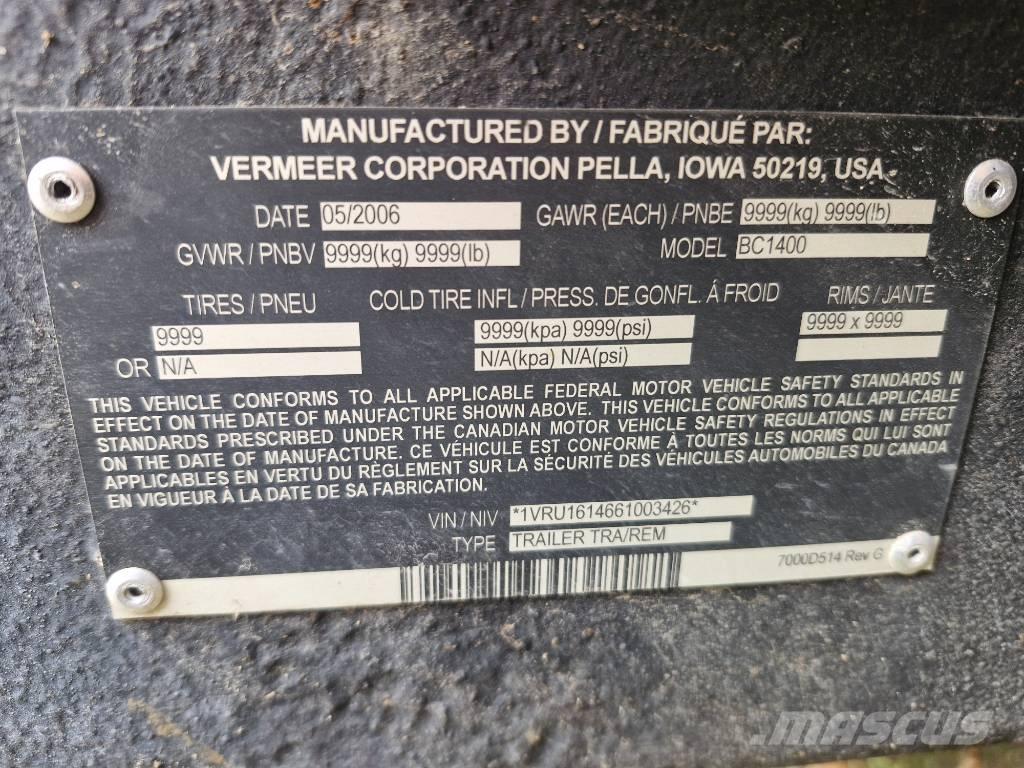 Vermeer BC1400 Fa aprítók