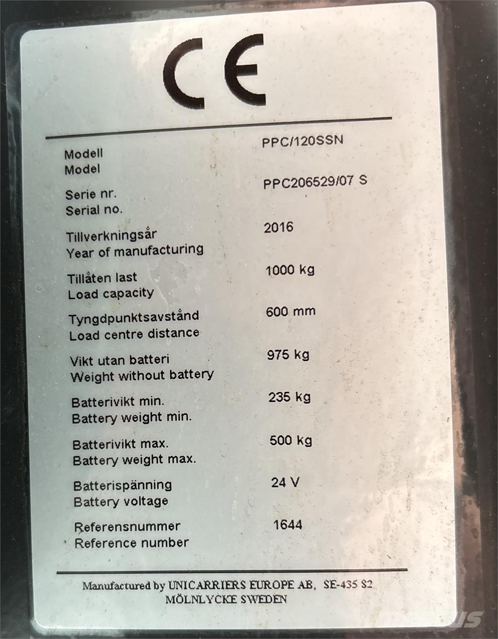 Atlet PPC120 Komissiózó alacsony emelésű targonca