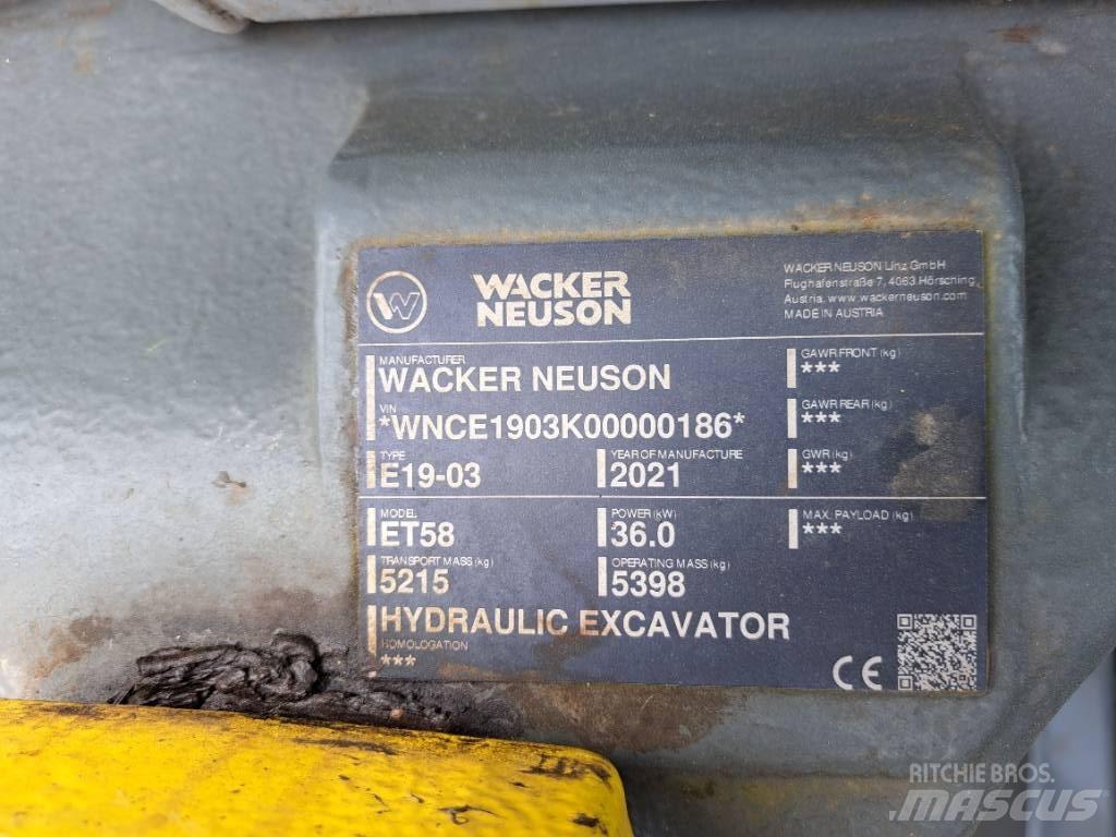 Wacker Neuson ET58 Lánctalpas kotrók