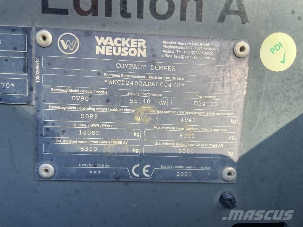 Wacker Neuson DV 90 Mezei dömperek