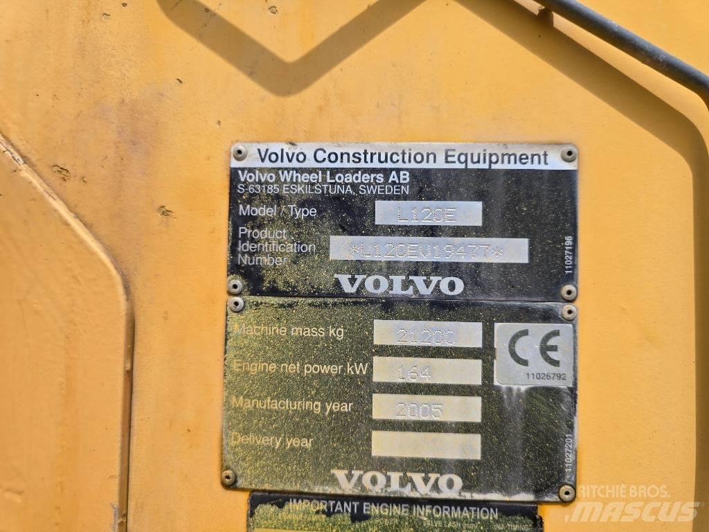 Volvo L 120 E Gumikerekes homlokrakodók