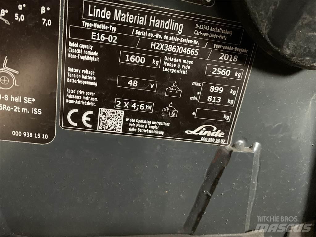 Linde E16 Elektromos targoncák