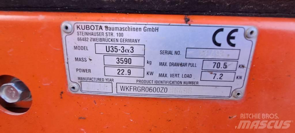 Kubota U35-3A3 Mini kotrók < 7t