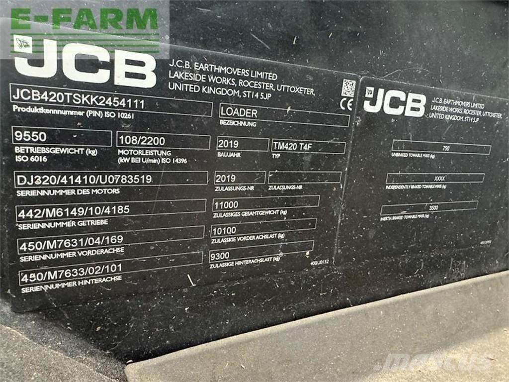 JCB tm 420 Teleszkópos mezőgazdasági rakodók