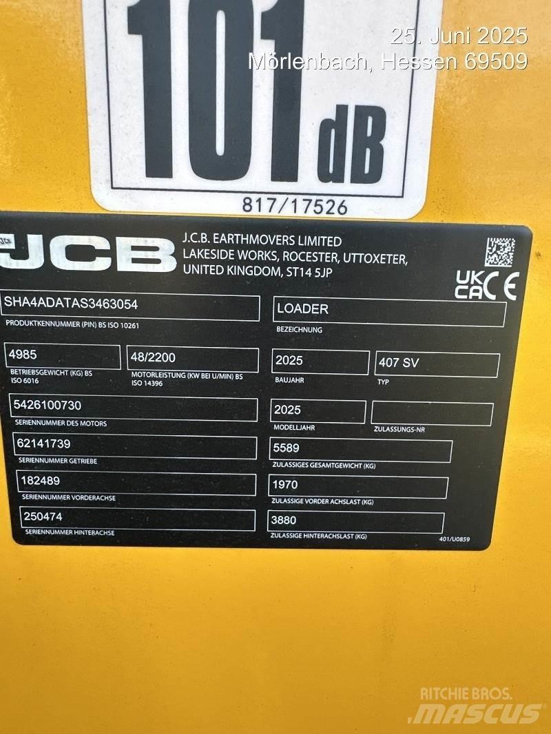 JCB 407 Gumikerekes homlokrakodók