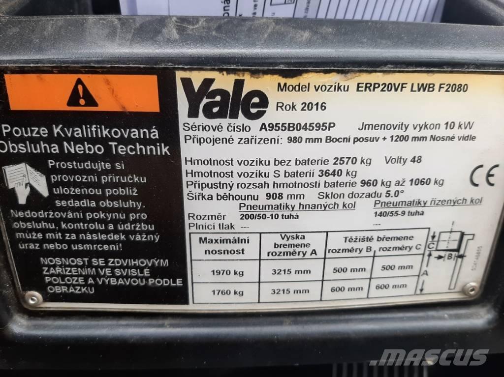 Yale ERP20VF LWB Elektromos targoncák