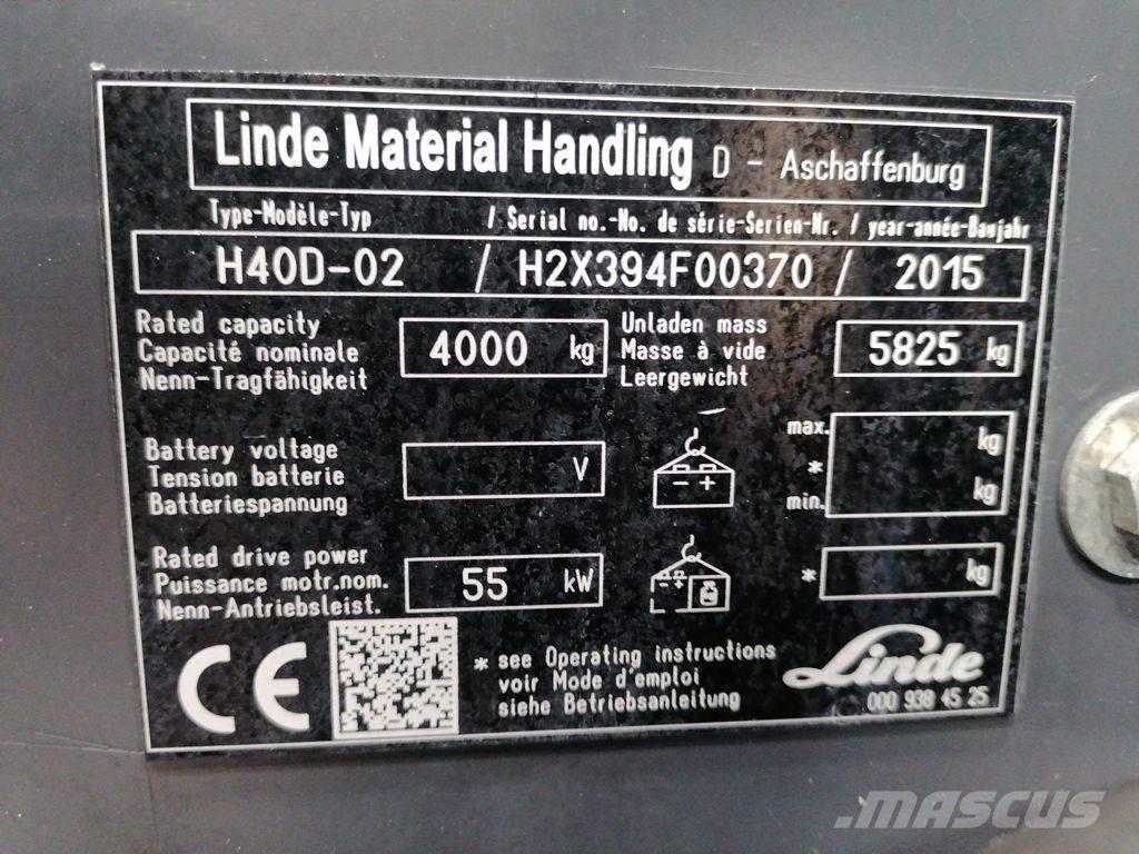 Linde H40D-02 Dízel targoncák
