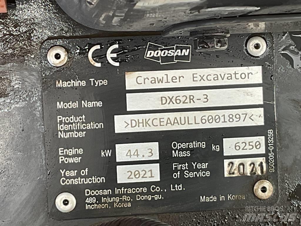 Doosan DX 62 R-3 Mini kotrók < 7t