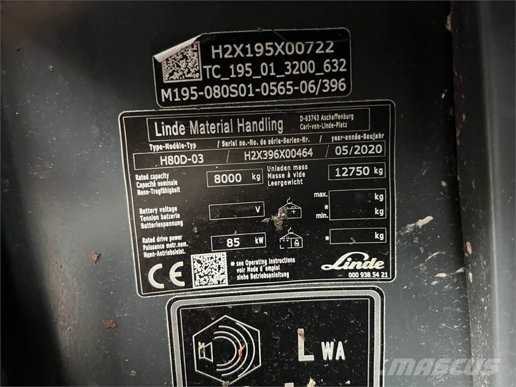 Linde H80D-03 Dízel targoncák