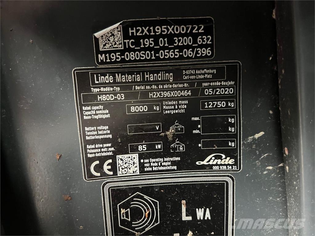 Linde H80D-03 Dízel targoncák