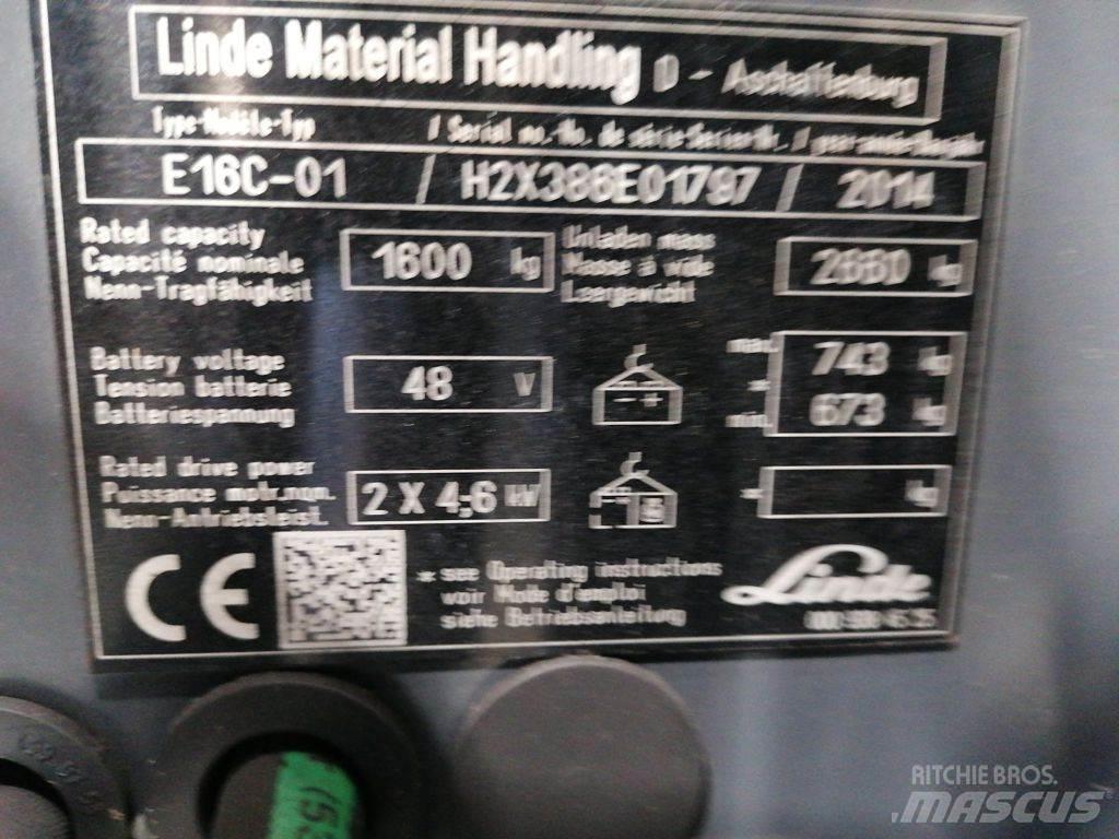 Linde E16C-01 Elektromos targoncák