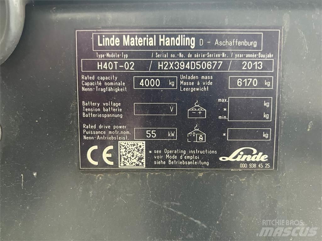 Linde H40T-02 Gázüzemű targoncák