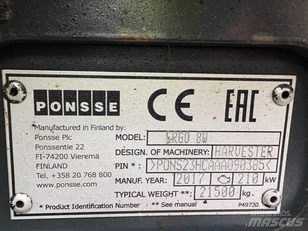 Ponsse Ergo 8W Betakarítók