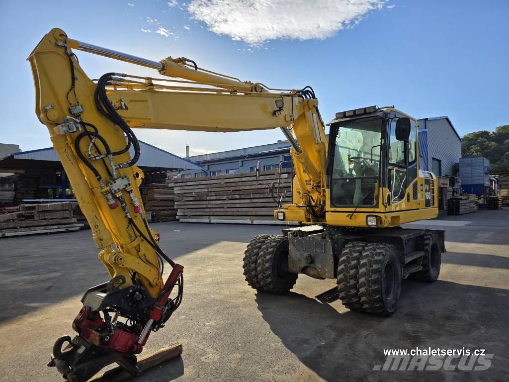 Komatsu PW 160 Gumikerekes kotrók