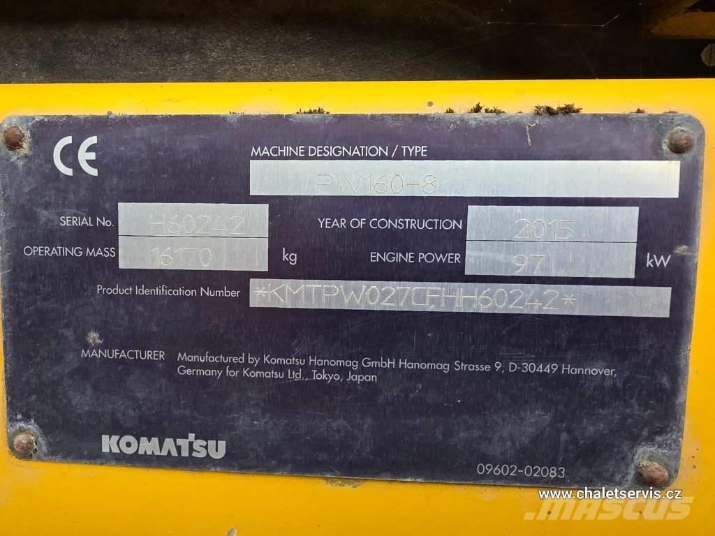 Komatsu PW 160 Gumikerekes kotrók