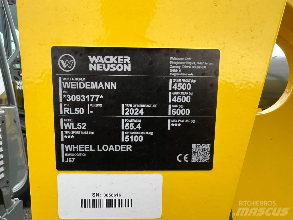 Wacker Neuson WL 52 Gumikerekes homlokrakodók