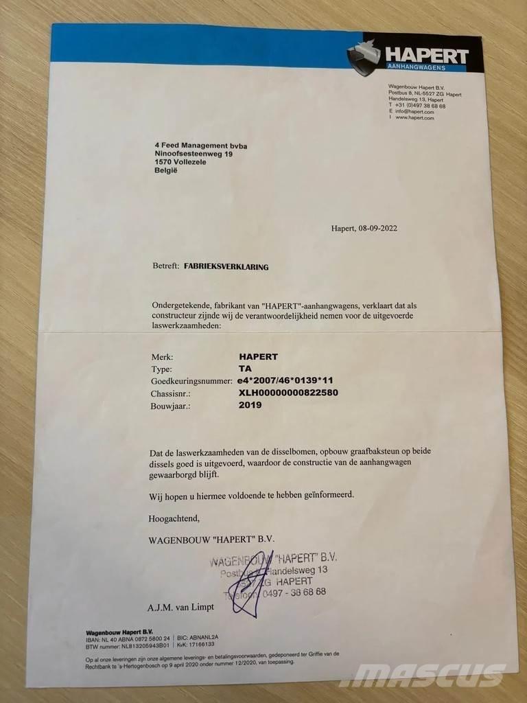 Hapert LF2 Járműszállító pótkocsik