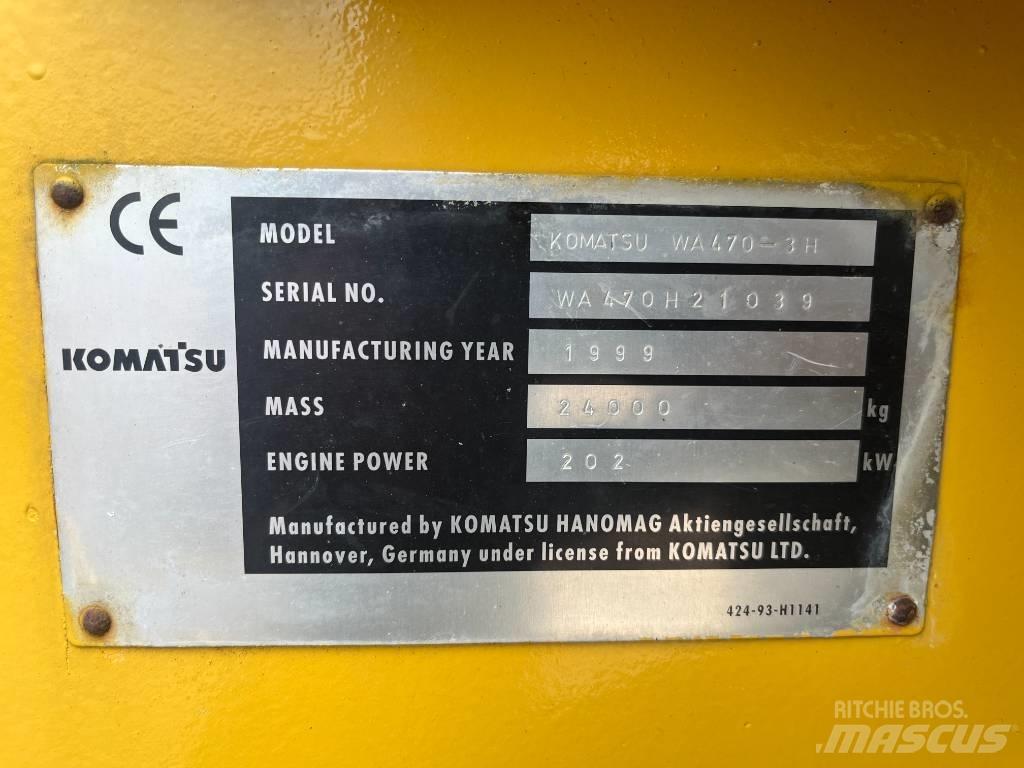 Komatsu WA 470-3H Gumikerekes homlokrakodók