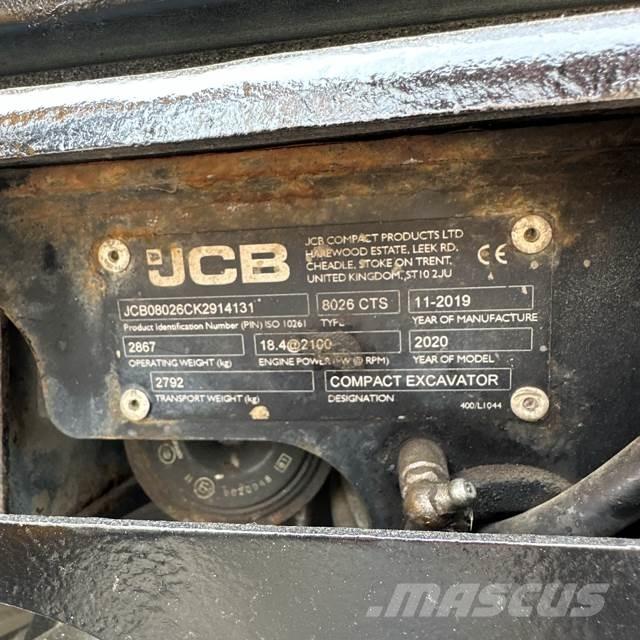JCB 8026 Mini kotrók < 7t
