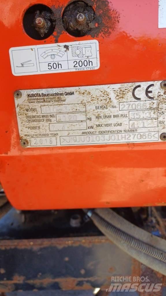 Kubota U10-3 Mini kotrók < 7t