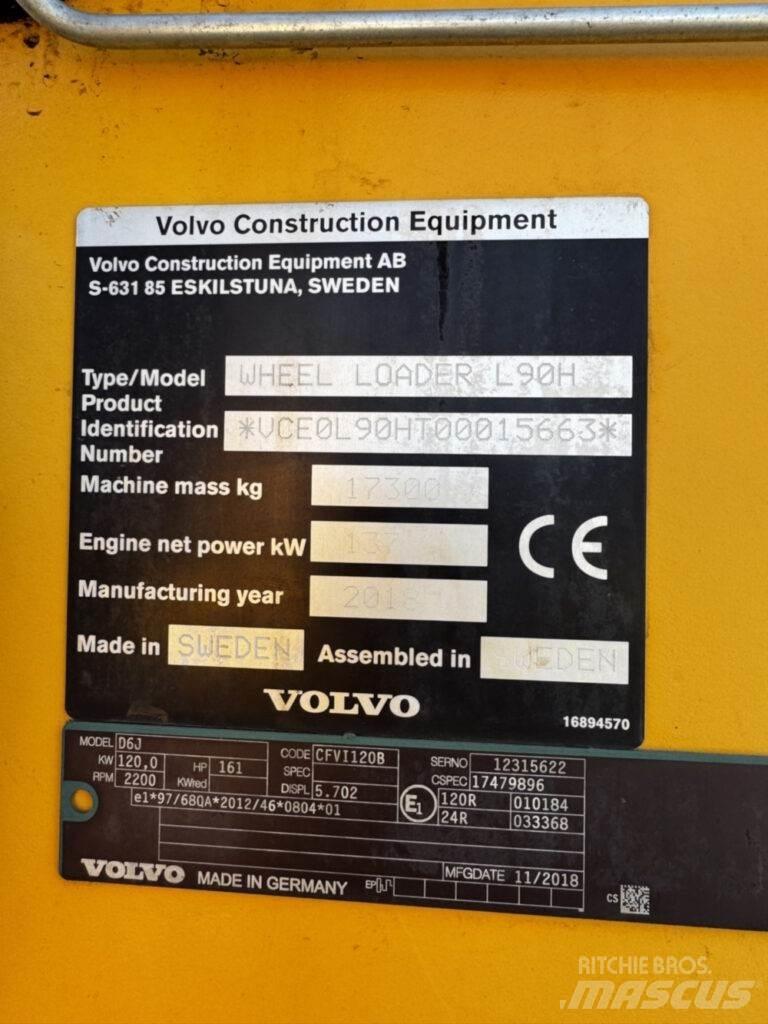 Volvo L90H Gumikerekes homlokrakodók
