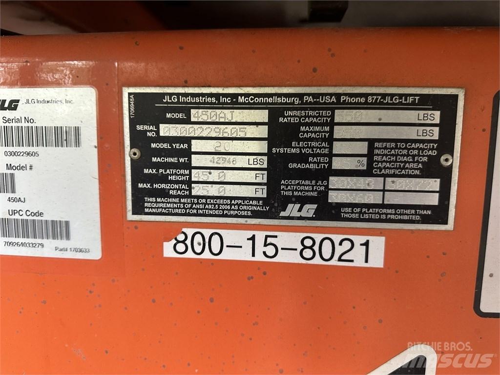 JLG 450 AJ Karos emelők
