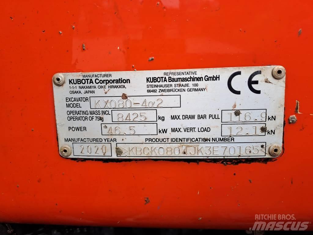 Kubota KX 080-4 Közepes (midi) kotrók 7 t - 12 t