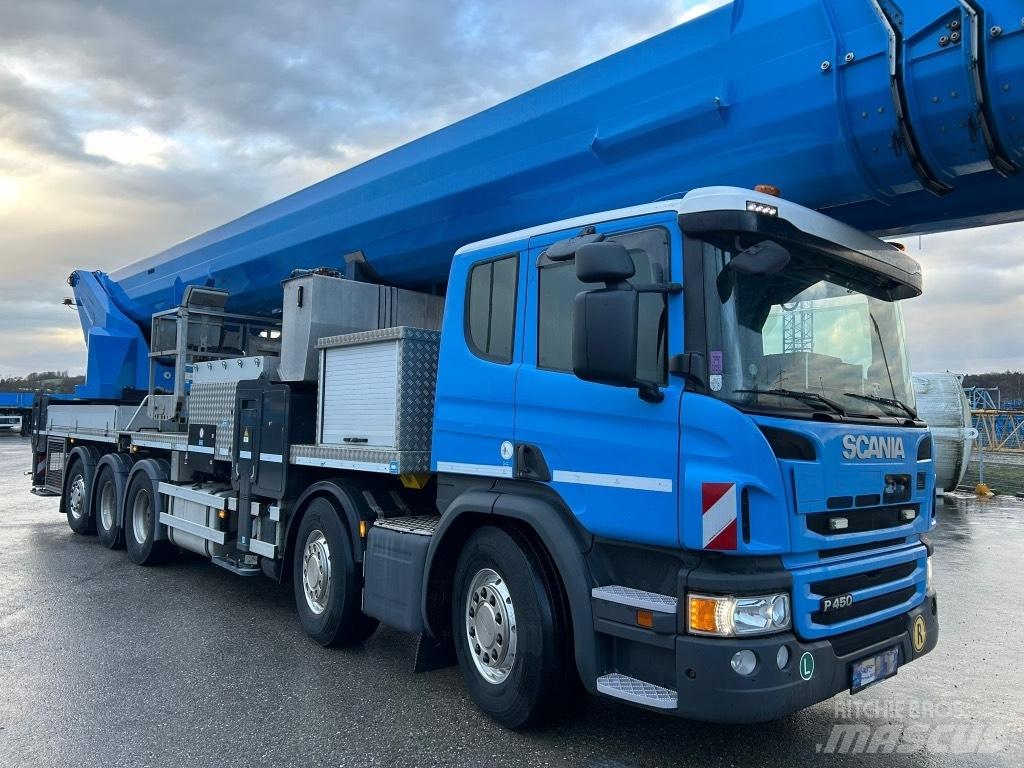 Scania P 450 Teherautóra szerelt emelők és állványok
