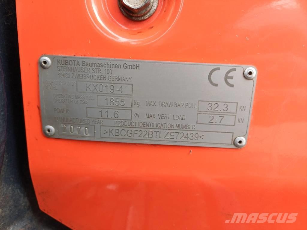 Kubota KX 019-4 Mini kotrók < 7t