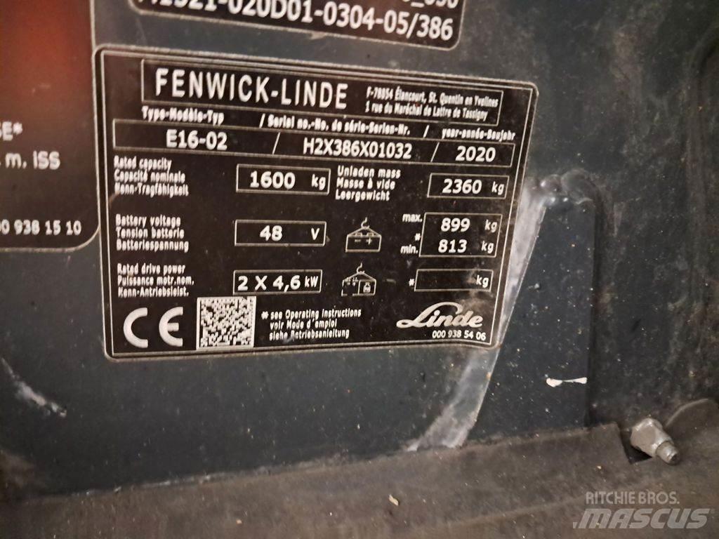 Linde E16-02 Elektromos targoncák