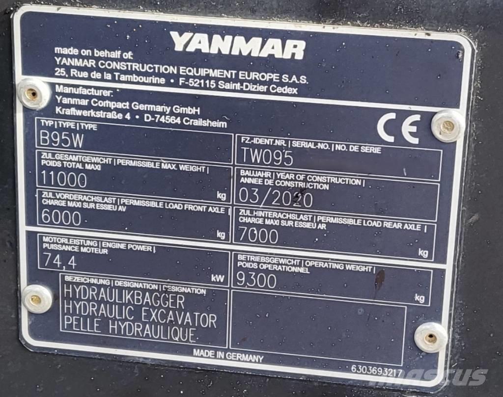 Yanmar B 95 W Gumikerekes kotrók
