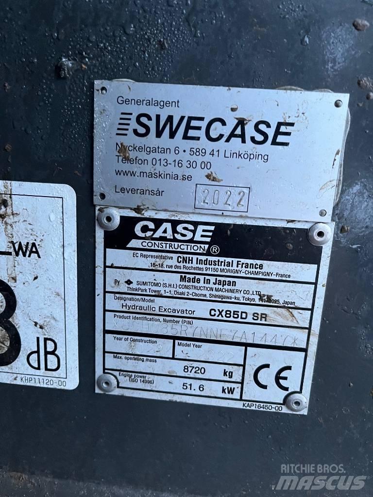 CASE CX 85 D SR Közepes (midi) kotrók 7 t - 12 t