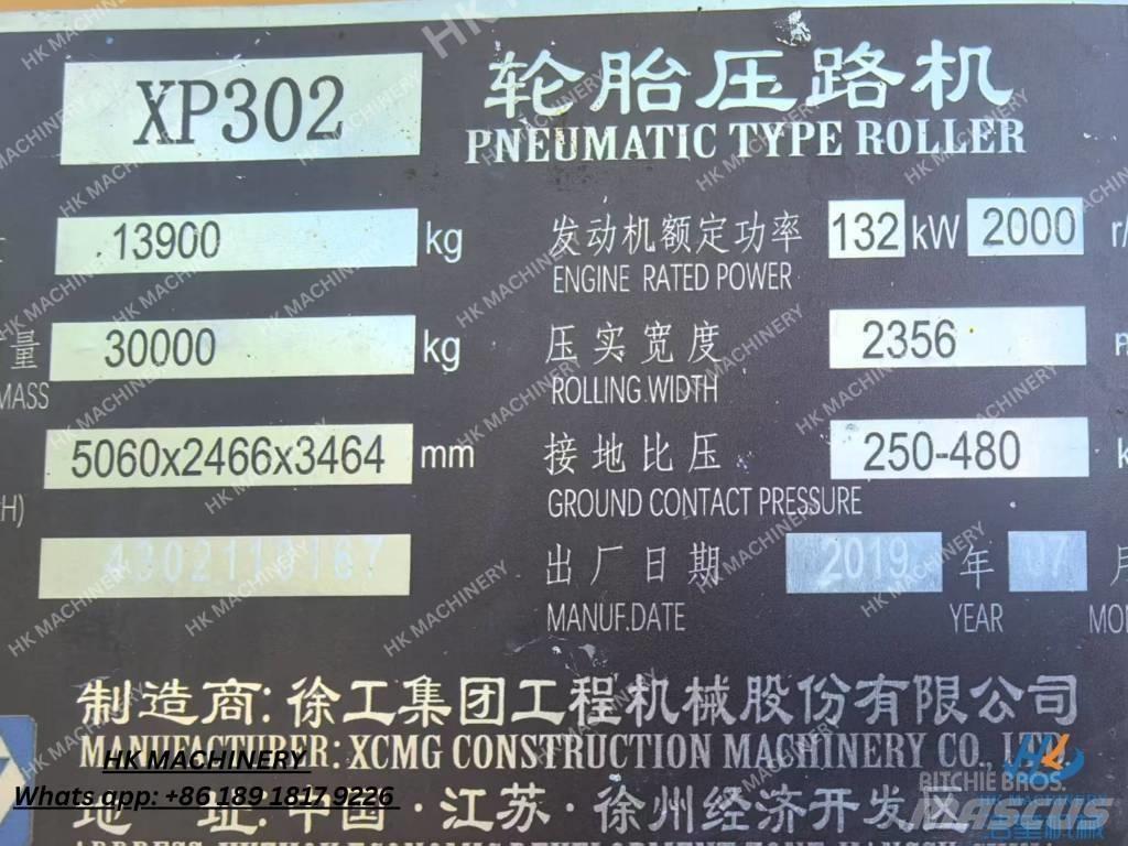 XCMG XP302 Pneumatikus kerekes hengerek