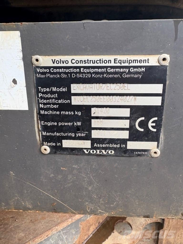 Volvo EC 250 EL Lánctalpas kotrók