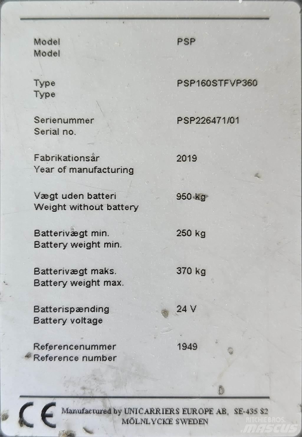 Atlet PSP160 Vezetőállásos alacsony emelőkocsi
