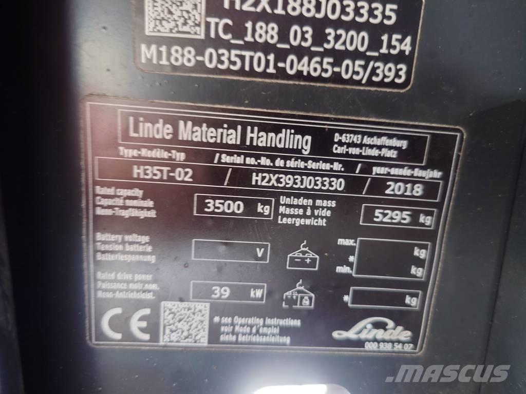Linde H35T/393-02 Gázüzemű targoncák