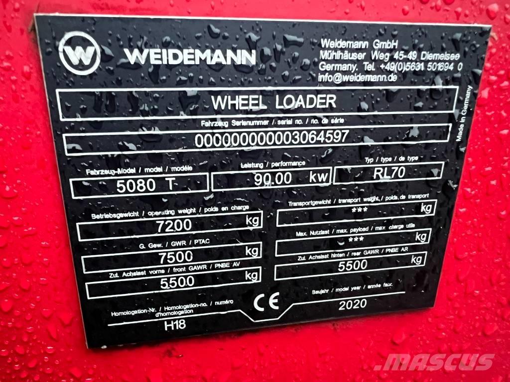 Weidemann 5080T Teleszkópos gumikerekes rakodók