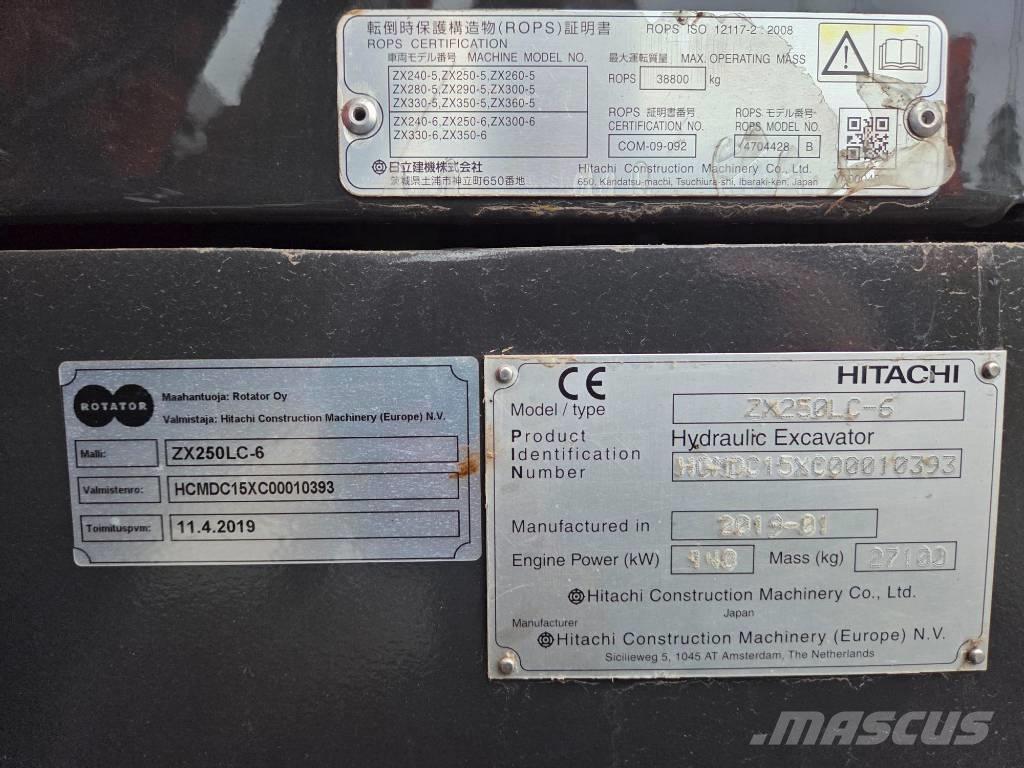 Hitachi ZX 250 LC-6 Lánctalpas kotrók